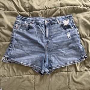 American Eagle Outfitters Blue Jean Shorts Raw Hem